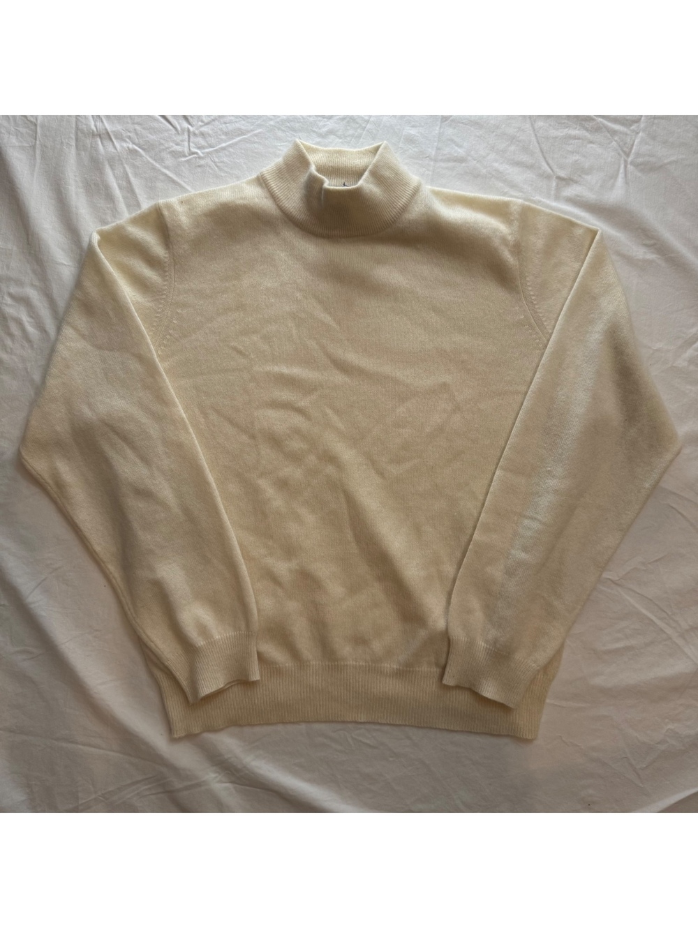 Charter Club 2-ply Cashmere Turtleneck Sweater Large Cream